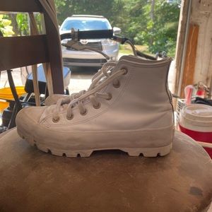 hightop platform white converse